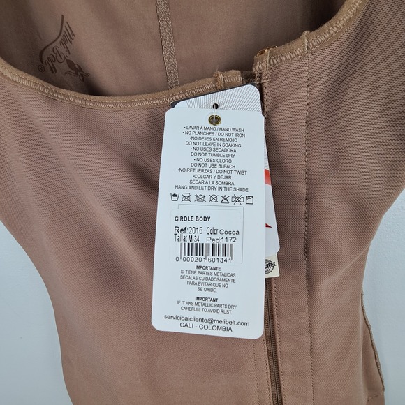 Fajas Melibelt 2016 Post Surgery Body Suit‎ Size M Cocoa Girdle Lycra Shapewear - Picture 5 of 14